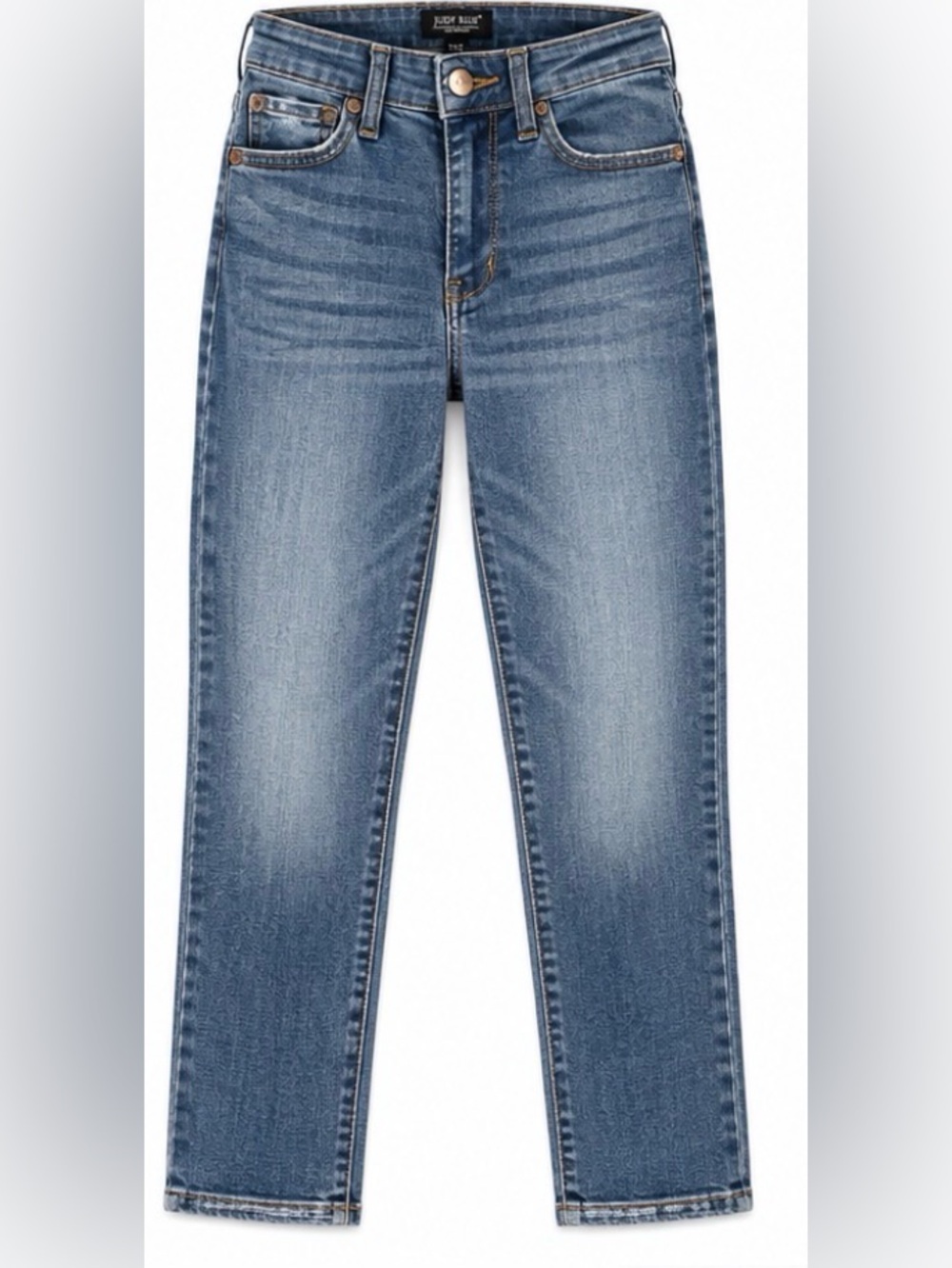 Judy Blue Relaxed Fit Jeans Size 5/27 Medium Wash Cropped Skinny Stretch